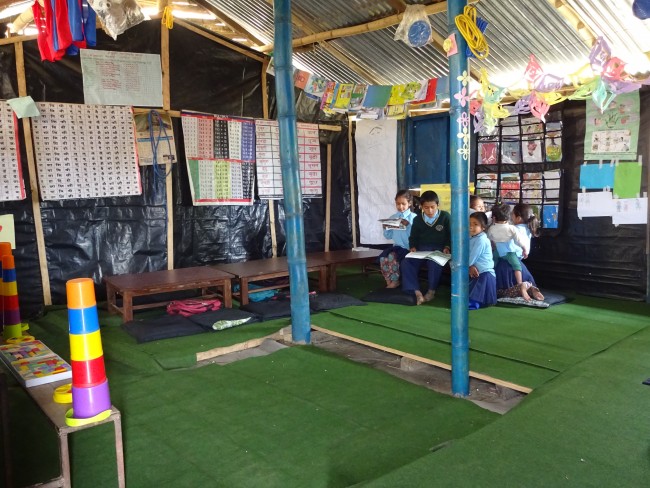 TLS with wood pallet and carpet in Dhuskun LSS Dhuskun