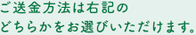 ご送金方法は右記のどちらかをお選びいただけます。