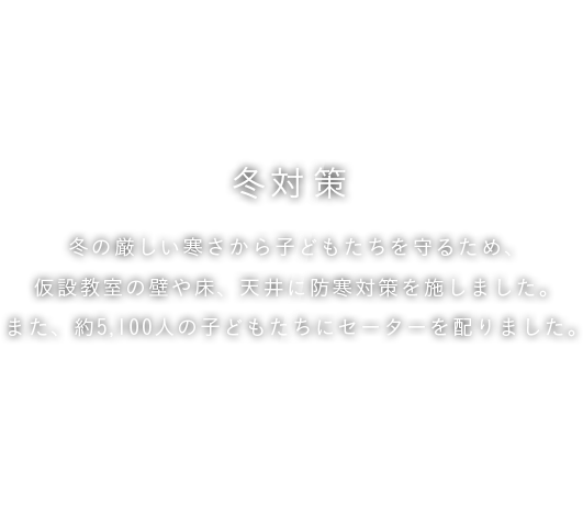 1月 冬対策