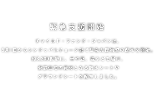 5月 緊急支援開始