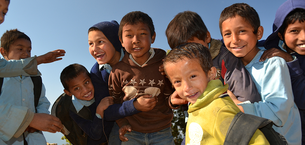 ネパールの子どもたちの写真